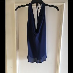 Haute Hippe silk , super sexy backless halter top